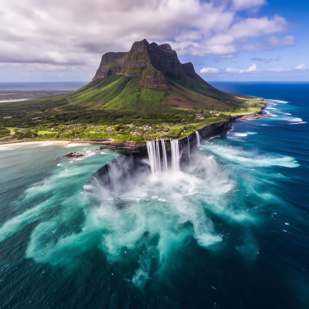 Καταρράκτες Tamarin μέσα στη ζούγκλα